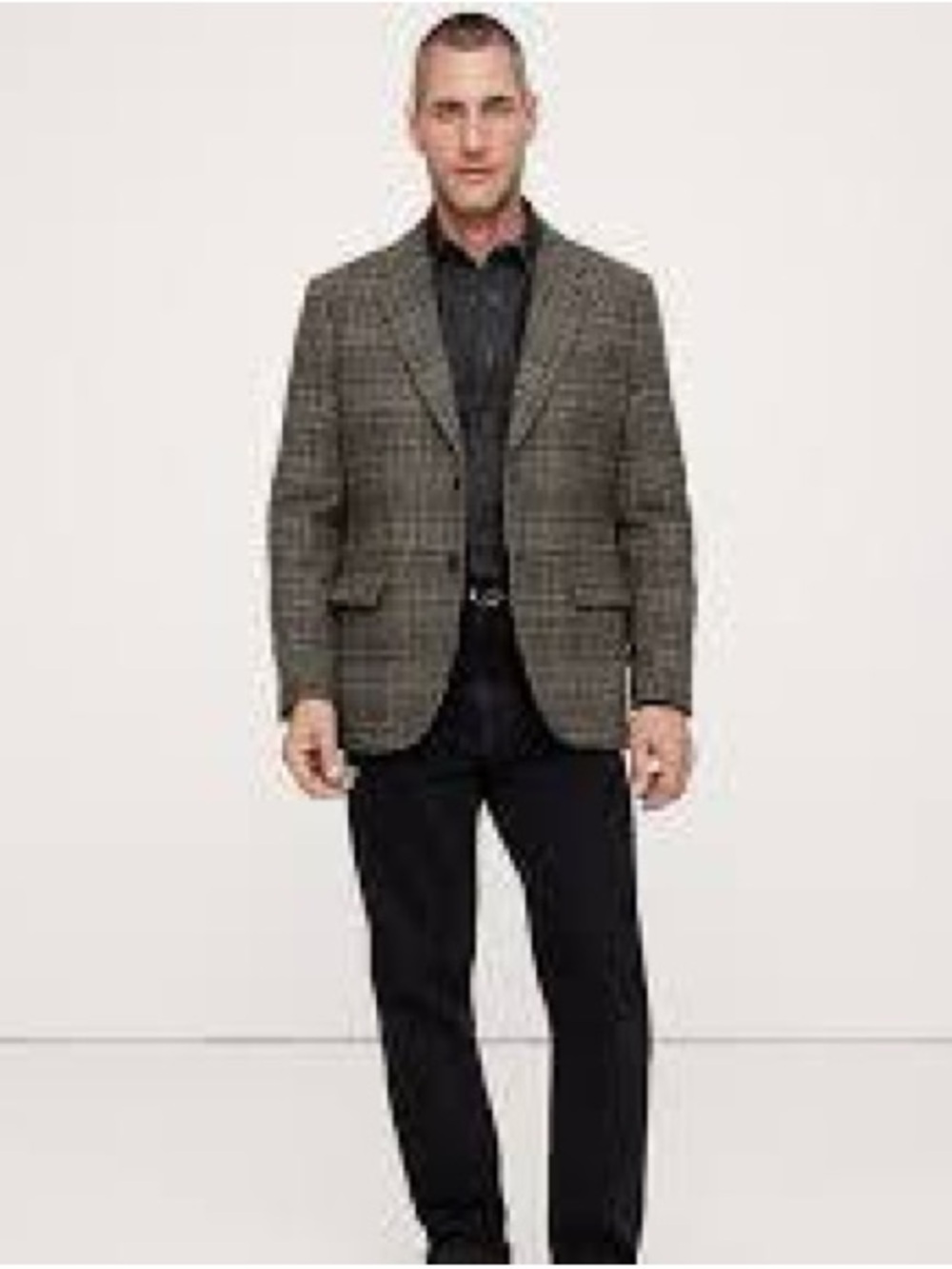 Banana Republic Italian Houndstooth Plaid Sport Jacket 42L NWT